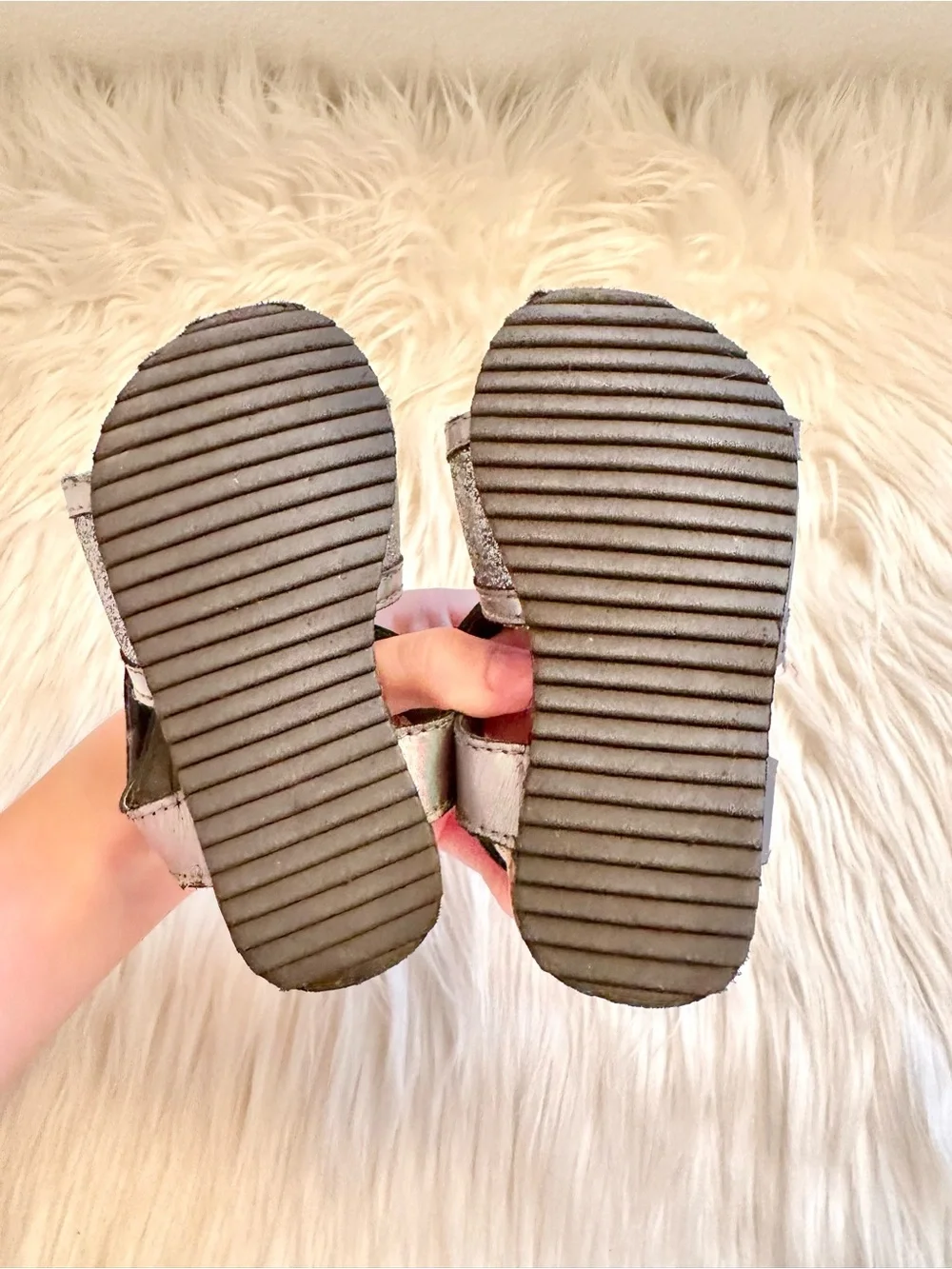 SLATE GLITTER SANDALS